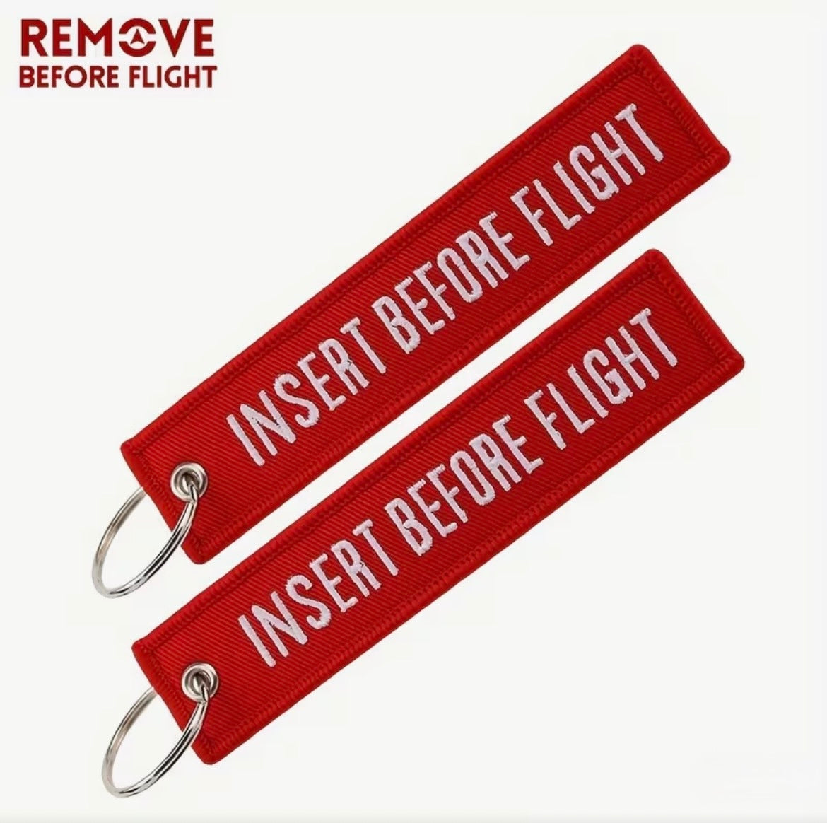 Insert Before Flight Keychain 2 Pc